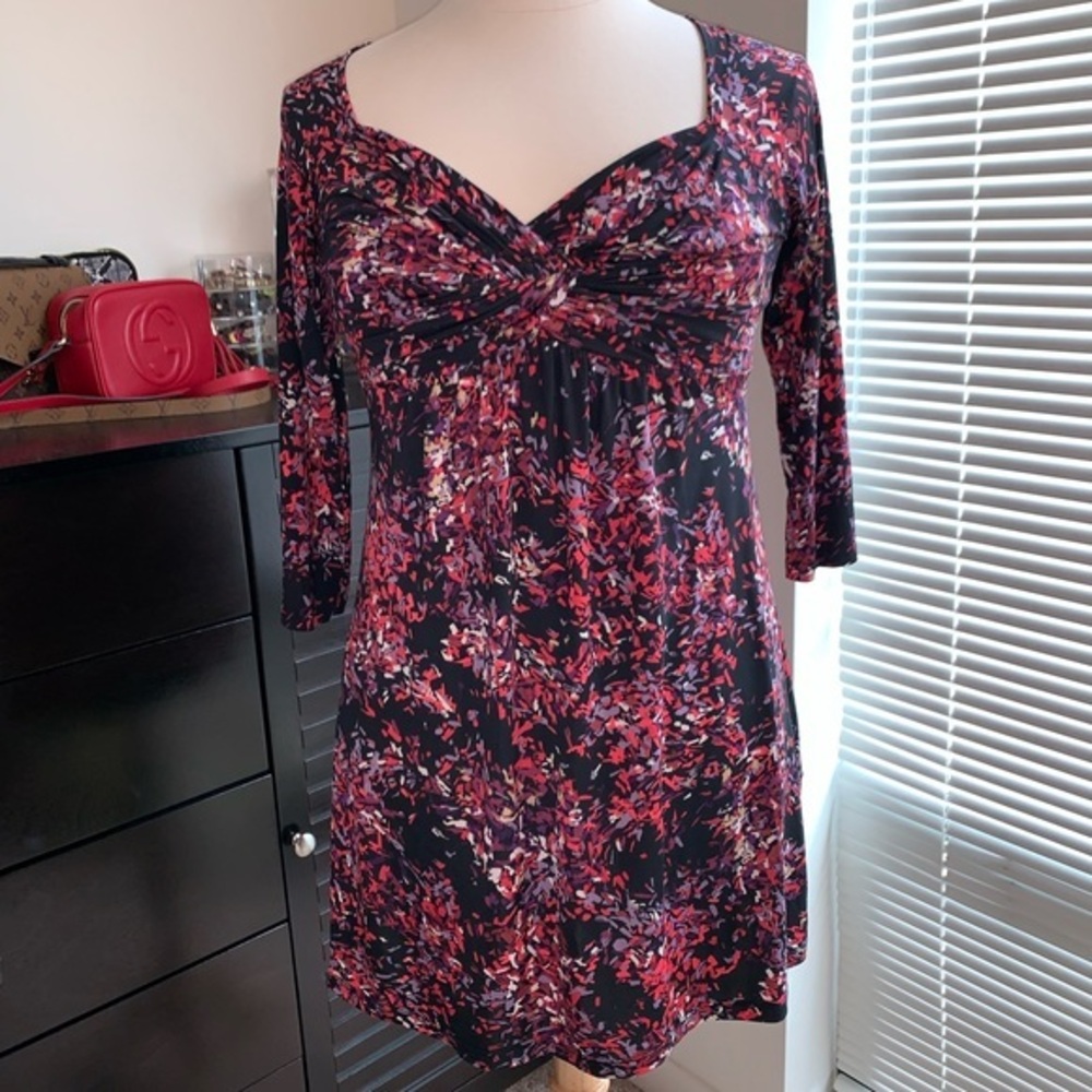 Rouches Neck Dress